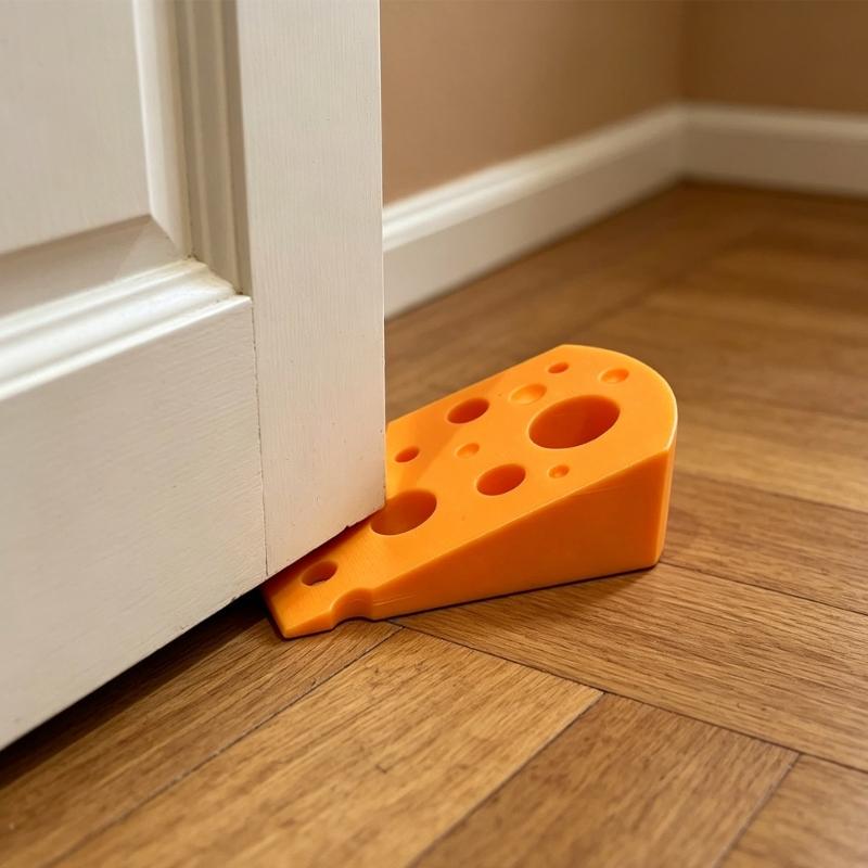 Multipurpose Cheese Door Stoppers Nonslip Decorative Household Item Lovely Home Addition Synthetic Resin Texture for Pet Owners