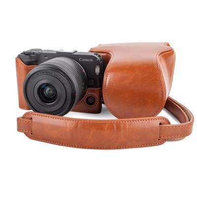 Kinokoo Canon EOS R50 V EOS R50 V Funda Protectora de Cuero PU para Cámara Digital EOS R50 con Estuche de Transporte Desmontable con Correa de Hombro Ajustable