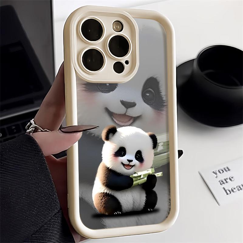 Cartoon Cute Panda Phone Case For IPhone 17 Air 16 Pro Max 15 14 13 12 11 Plus Protective Shockproof Funda Soft Trendy Cover