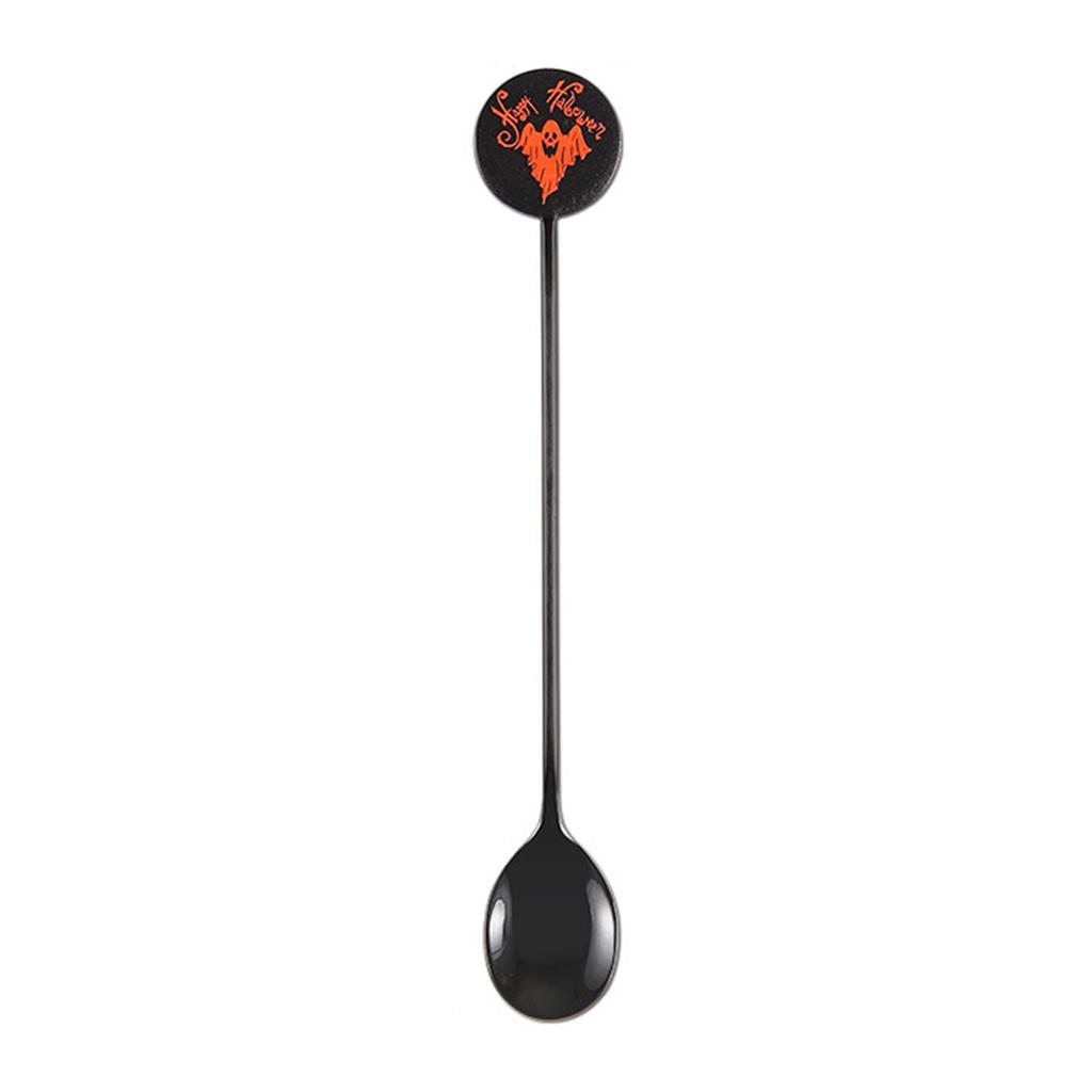 Creative Halloween Small Spoon/Fork Coffee Stirring Spoon Cake Fork Mixing Teaspoon Stainless Steel Tableware Easy C