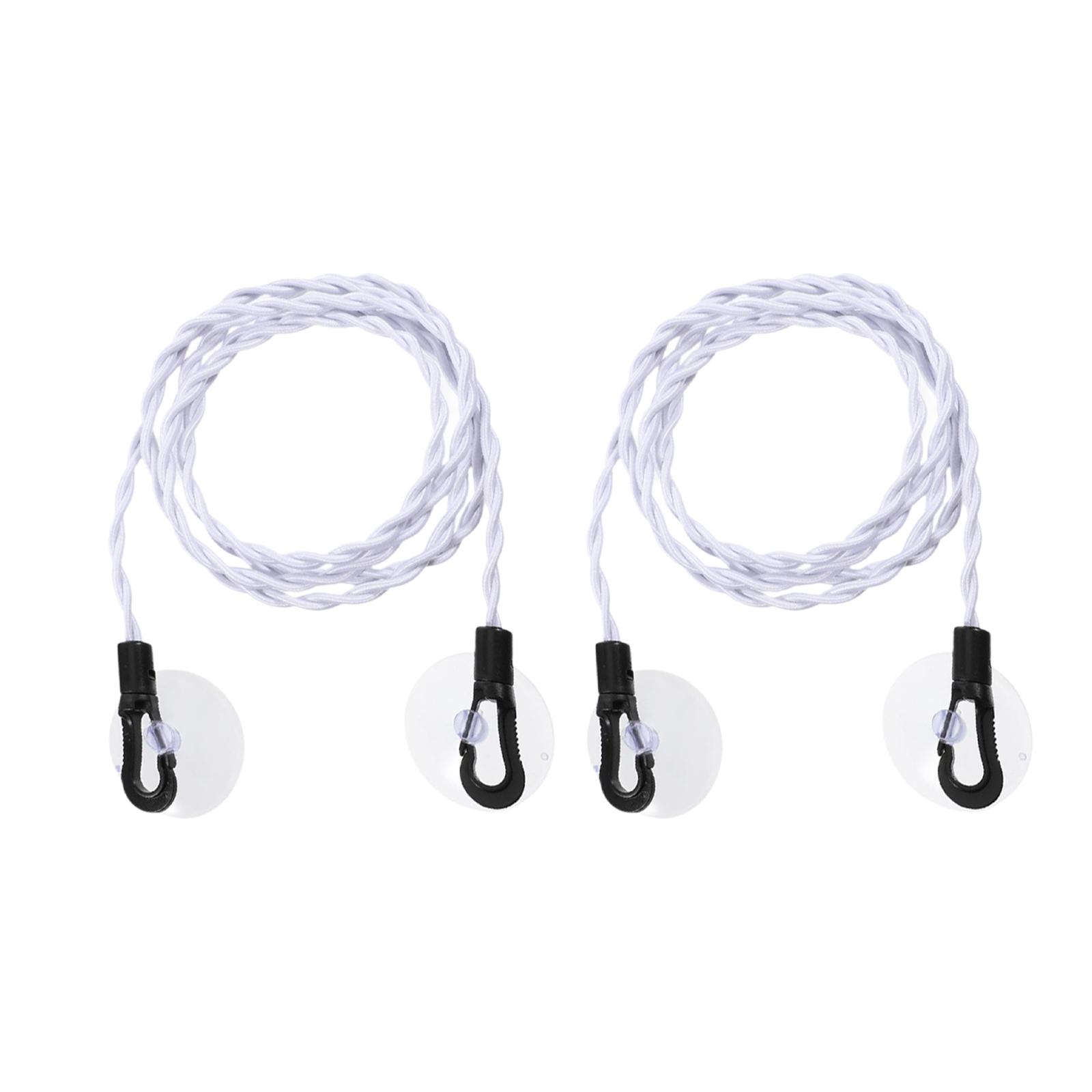 

Elastic Clothes Line with Hooks and Suction Cups Reusable Easy to Use Clothes Hanger Rope for Balcony Backpacking Travel Dorm 150cm