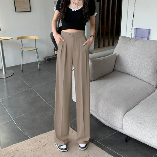 2024 High-Waisted Wide-Leg Slimming Drape Pants - Korean Style Spring/Summer Women's Fashion
