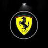 F-Ferrari-F Emblem 2PCS Car Door Welcome Light For Ferrari GTO 288 812 Stradale Roma Spider SF90 F430 Enzo LED HD Projector Lamp