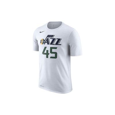 NBA Quick-Dry Basketball T-Shirt, Jazz Team, Mitchell No. 45 Men Top White 870813-104