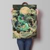 Classic Anime  Pikachu Bulbasaur Cartoon Character Images High Quality Canvas Printing Retro Home Living Room Decor