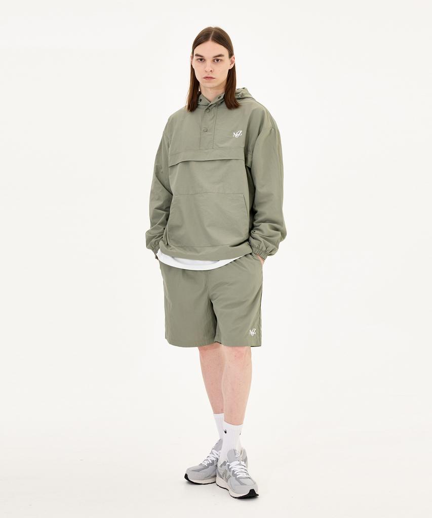 MOZMOZ Soft Mesh Nylon Shorts Khaki