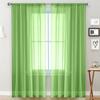 1pc Modern Solid Colour Sheer Curtain, Rod Pocket Curtains for Living Room Bedroom, Home Decoration, French Window Screen