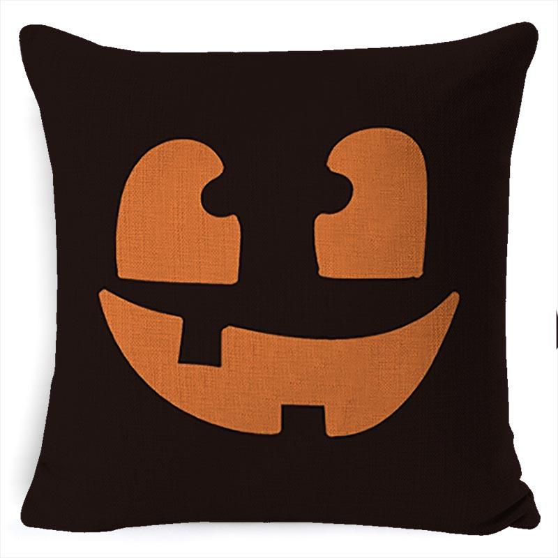 New Halloween Pumpkin Lumbar Pillow Printed Pillow Linen Pillow Cover Cushion Cover Decoration