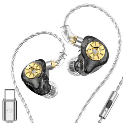 TRN ST1 PRO In-Ear Earphone 1DD 1BA Hybrid  Driver Wired  with Tuning Switch Headphone Cancelling HIFI Earbuds Bass Headset