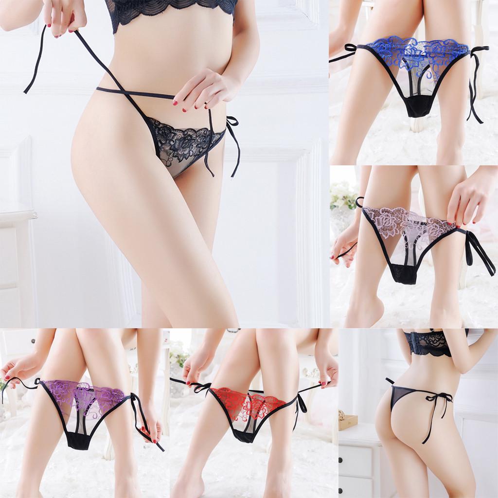 

[Брисанд] Женское нижнее белье кружевные трусики G-string T-back Нижнее белье стринги