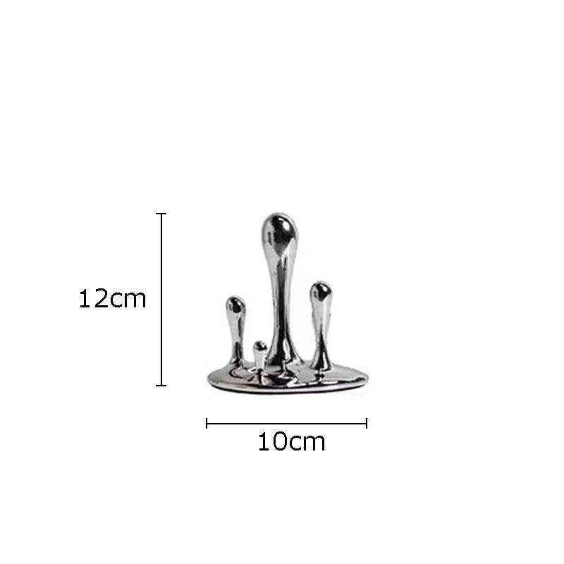 

Серебряные капли воды Творческая скульптура Абстрактные поделки Изделия из смолы Мебель Украшение стола Эстетика комнаты Современный домашний декор