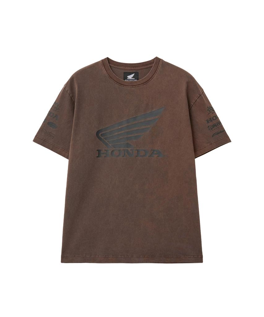 PHYPS MOTORCYCLE Wing Collect Logo Short Sleeve Brown