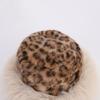 Autumn Winter Women Plush Leopard Hat Thick Cold-Proof Warm Ear Protection Fisherman Hat