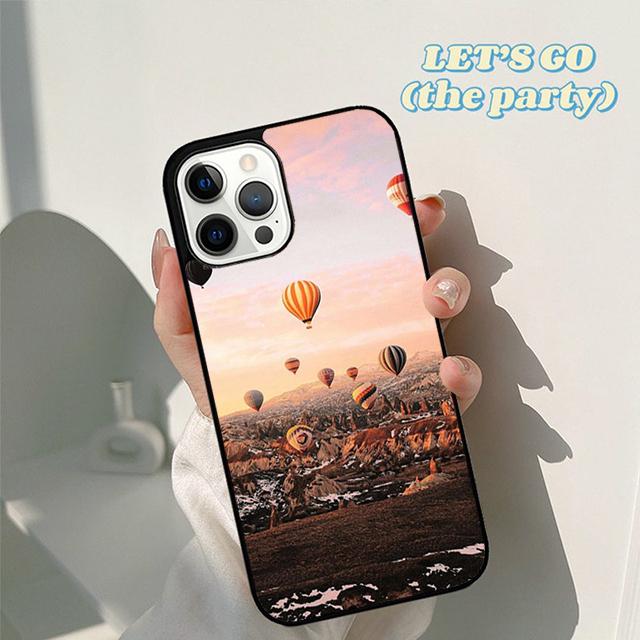 Herbst Heißluftballon Reise Berg Handyhülle Cover für iPhone 17 Air 16 16e 15 12 11 13 14 Pro Max Plus Coque