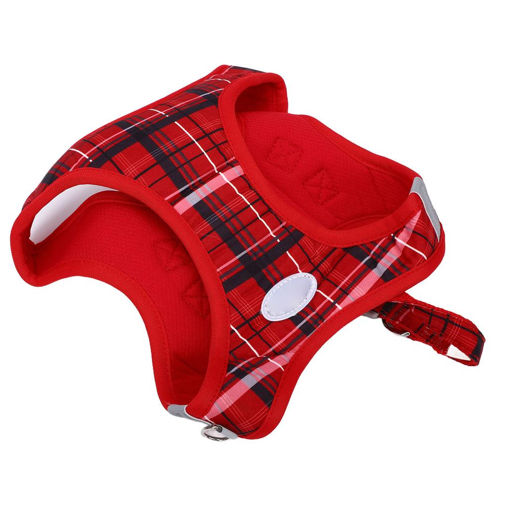 Dog Harness Collar and Leash Set Breathable Soft Puppy Vest Harness Leash Set for Outdoor Walking Running L