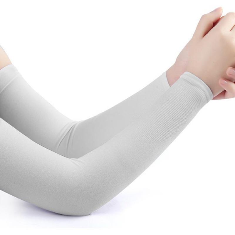 1Pair Arm Sleeves Summer Sun UV Protection Ice Cool Biking Running Fishing Driving Arm Cover Warmers for Men and Women