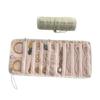Sustainable Fabric Jewelry Organiser for Women Portable Multi Compartment Storage Bag For Necklaces Earrings