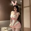Fun underwear cute milk sexy bunny girl steel ring gathering perspective suit seduction ditch girl