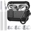 Olytop for Airpods Pro 2 Gen/Pro Case Lock with Cleaner kit&Replacement Ear Tips(S/M/L), Rugged Air Pod Pro 2nd/1st Generation Protective Cover for