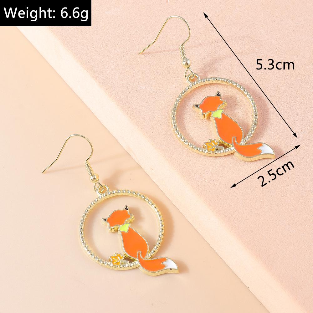 Cute Cartoon Animal Cat Dog Puppy Earrings for Women Dinosaur Drop Earrings Girls Party Holiday Jewelry Gifts