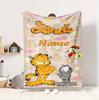 Custom Name Garfield Dreams Flannel Blanket Throw Blanket Soft Warm Sofa Bed Decor Unique Gift