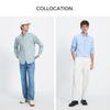 Navigare Men's Casual Striped Long Sleeve Shirt