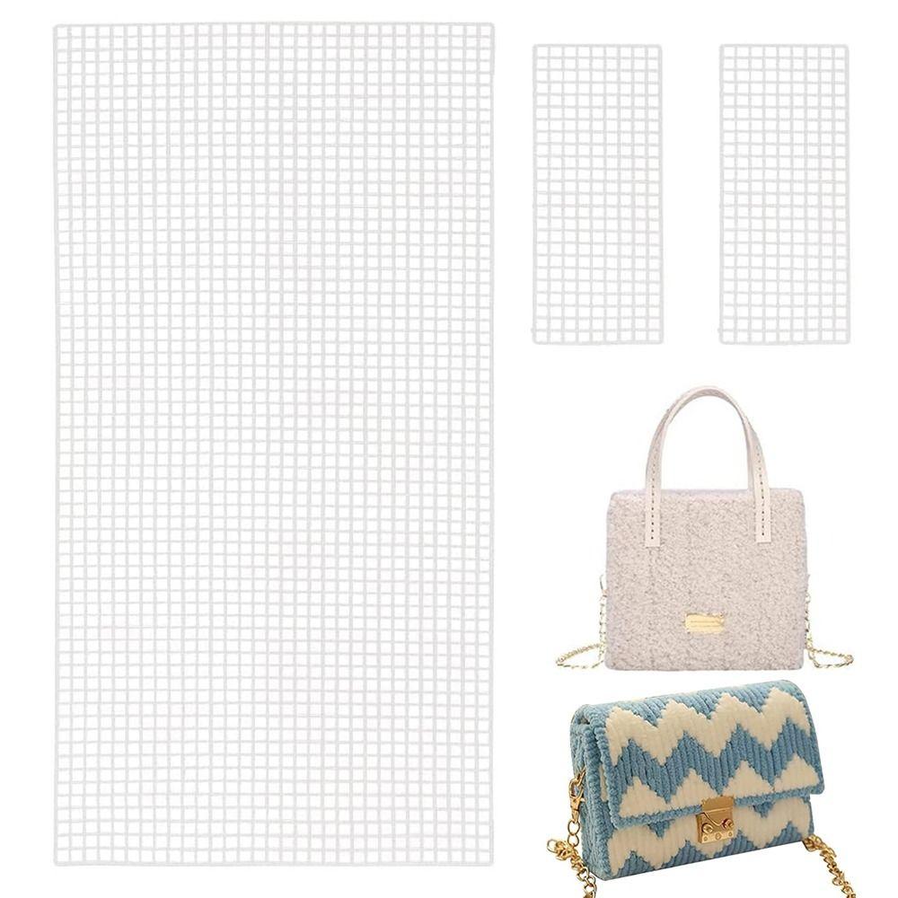 36.3x18.6CM Mesh Bag Sheets Plastic Net Cover DIY Crafting Acrylic Yarn Crafting Knit Crochet Projects for Purse Making Supplies