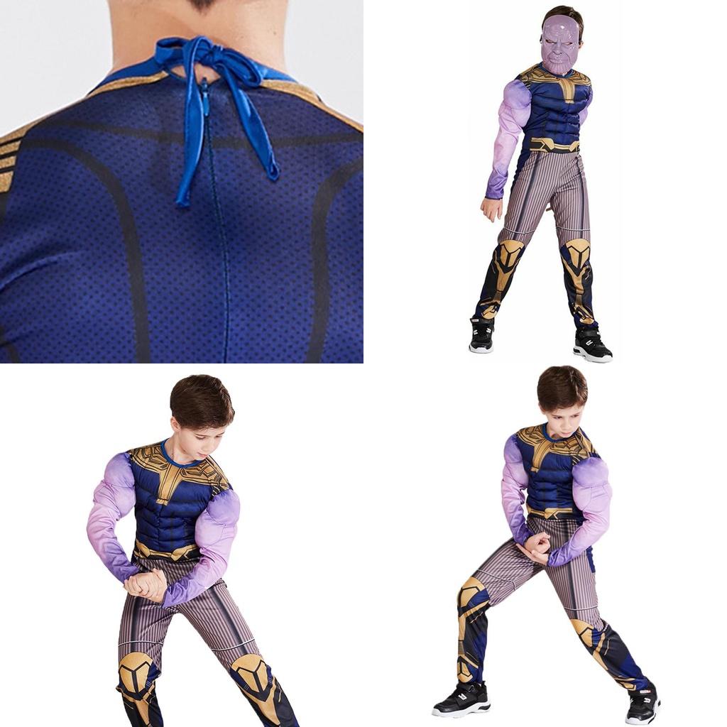 Avengers 4 Endgame Thanos Tuta Costume da Ragazzo Con Squisita Fattura e Vestibilità Confortevole