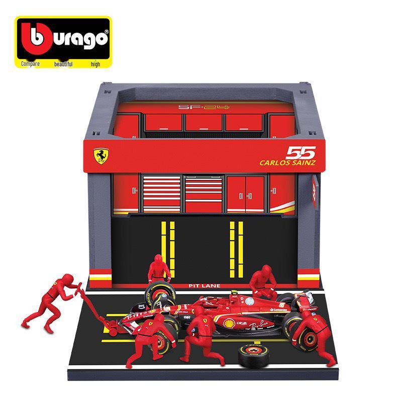Bimego 1:43 Ремонтная станция Модель игрушечной машины со сплавными машинками - Подарочный набор для мальчиков