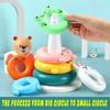 Non-Toxic New Baby Toys 0-12 Montns Puzzle Pyramid Tower Cup Stacking Toys Montessori Educational Beach Kids Pool Bathtub Toy Kids Gift