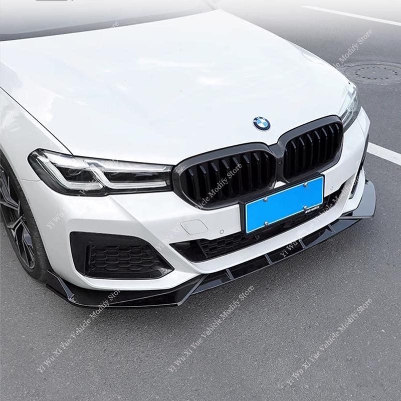 For BMW G30 LCI M Sport 2021-2023 Ccar Front Bumper Lip Spoiler Splitter Diffuser 520i 530i 540i Bumper Guard Cover Body Kit