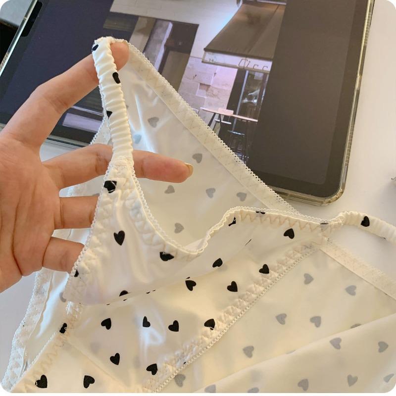 Women's Summer Sexy Leopard Print Breathable Ribbon High Split Cotton Crotch Low Waisted Briefs