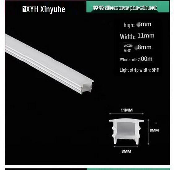 

LED Flexible Silicone Light Strip Cover Plate - Concealed, Recessed, and Bendable Linear Channel.