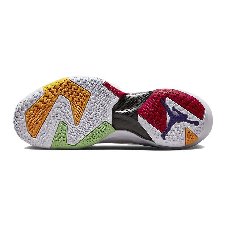 Air Jordan 37 Grundschule 'Hare' (Unisex) Weiße / Helle Silberne / Schwarze / Wahre Rote Kinder-Basketballschuhe DD7421 160