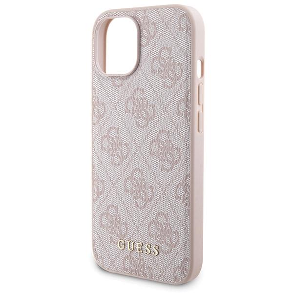 Set Guess Gubpm5P15S4Gemgp Iphone15 6.1 Hardcase + Powerbank 5000Mah Magsafe Różowy/Pink 4G Metal Logo