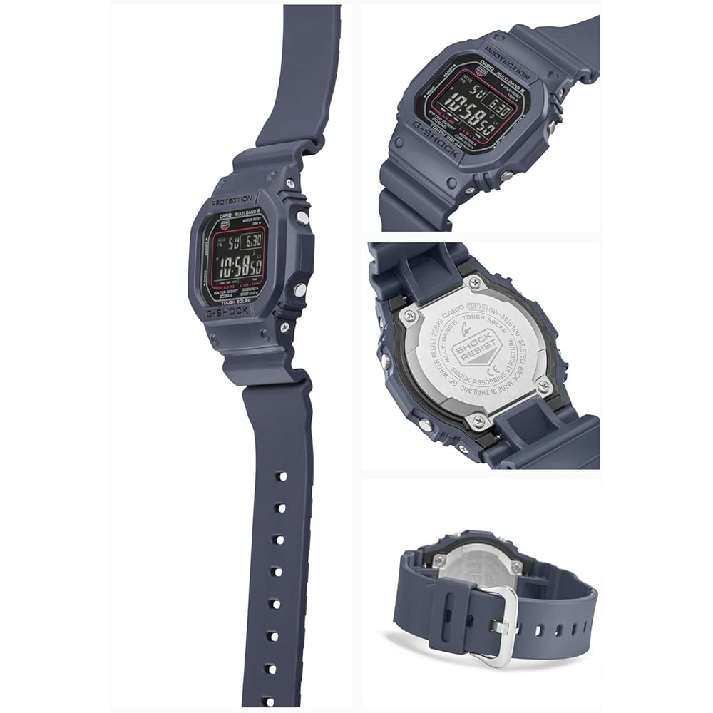 Casio G-Shock GW-M5610U-2JF Men's Solar Radio-Controlled Watch Blue with Super Illuminator LED Light