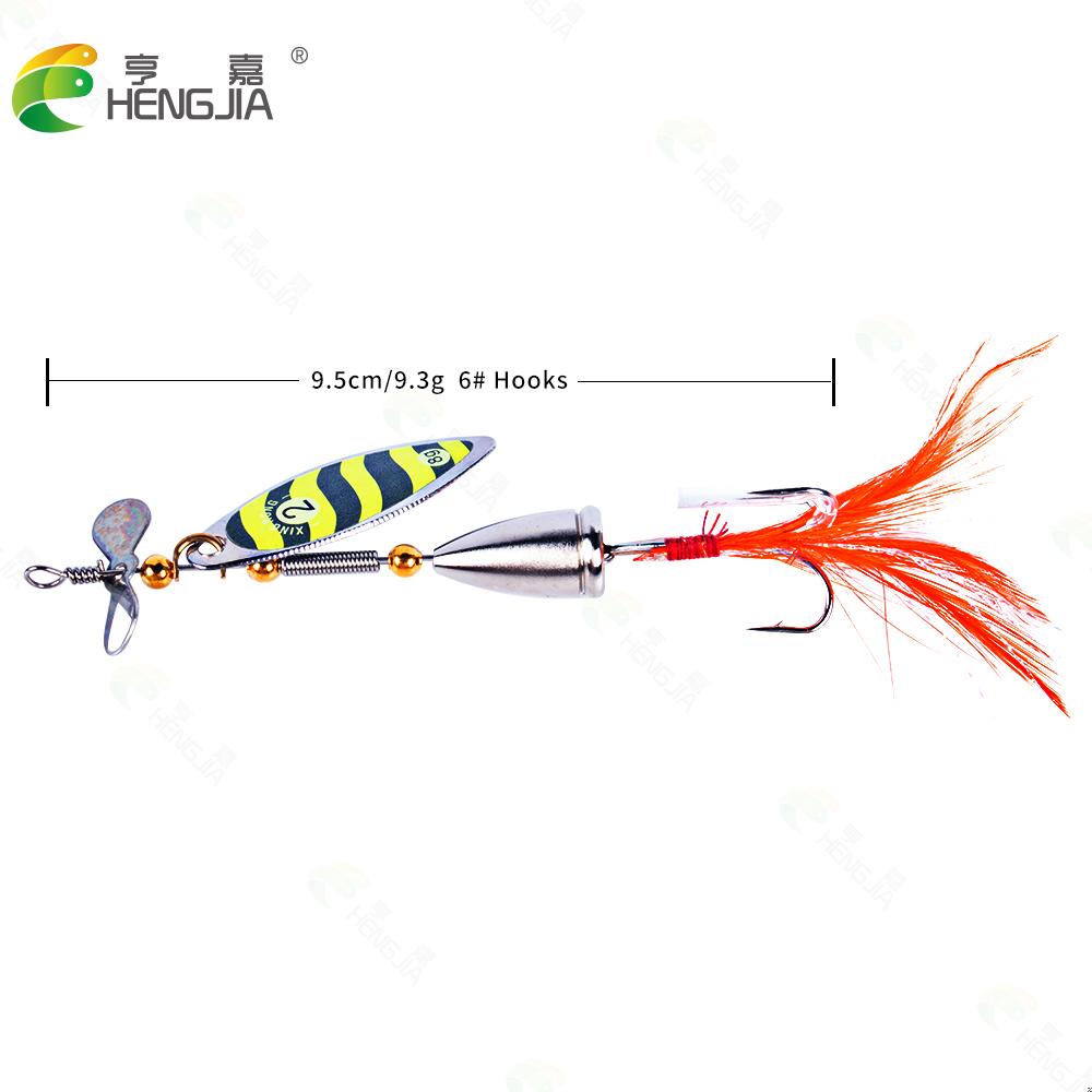 5 STK spinnerbait fiske lokke roterende spinner paljetter agn metall med diskant kroker kunstig bass agn