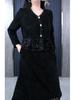 Spring Luxury Sequin Lace Velvet Embroidered Casual Dress for Plus-Size Women