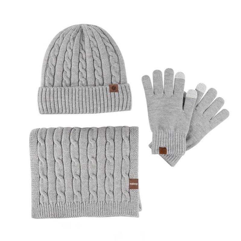 Yingtu Winter Warm Hat, Scarf & Gloves 3-Piece Set