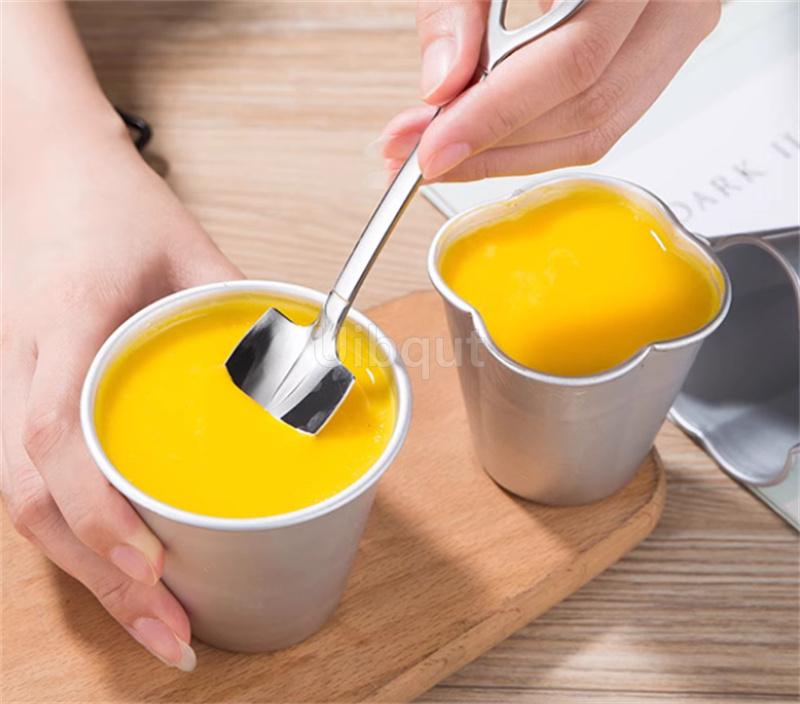 5 or 10 Pcs Set Pudding Cup Molds Mini Fluted Cake Pans Jelly Fast Heat-Up Aluminum Alloy Baking Mold Mousse Dish Cheese Mould