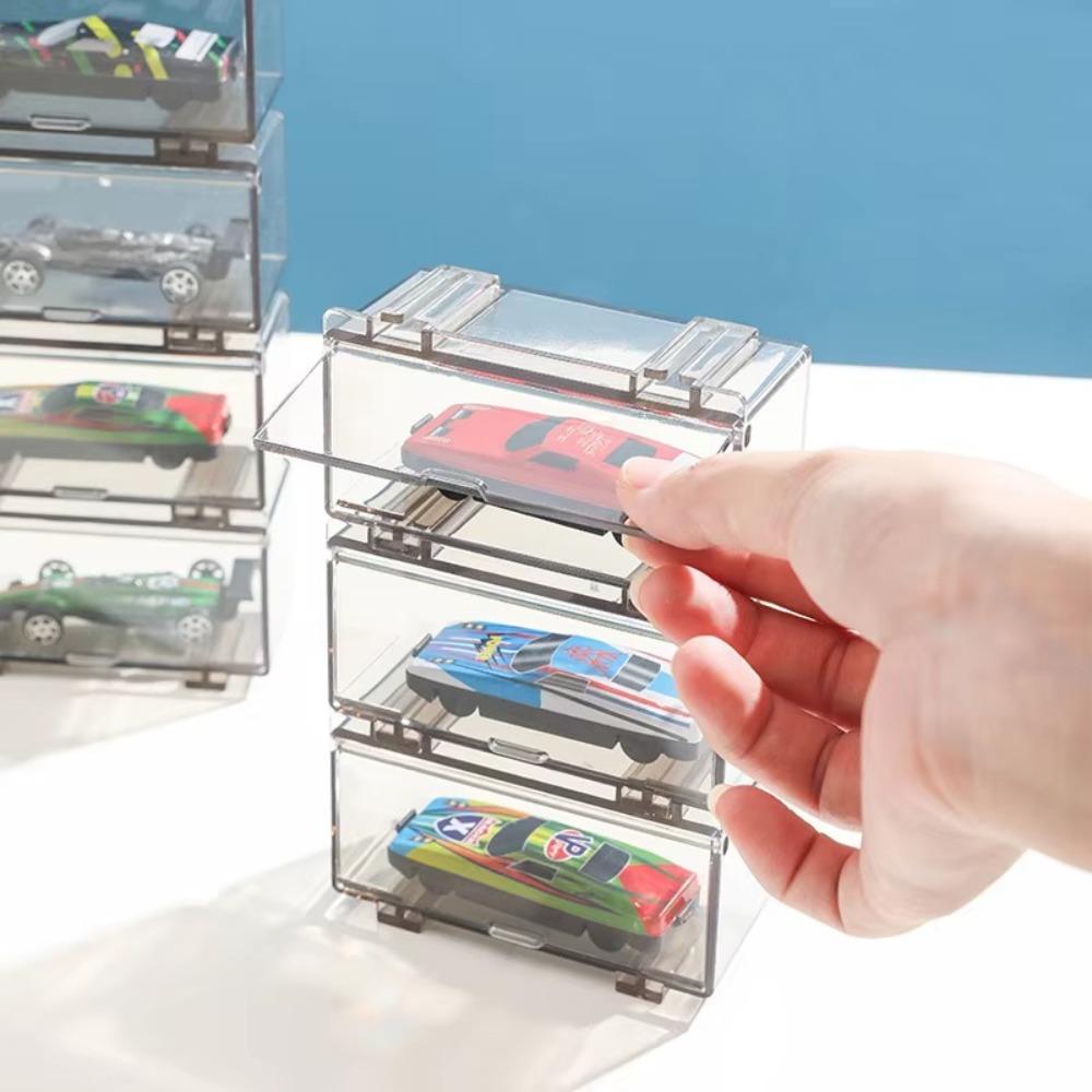 Transparent 1:64 Model Cars Display Box 1 Grids Dustproof Storage Box Acrylic Display Rack