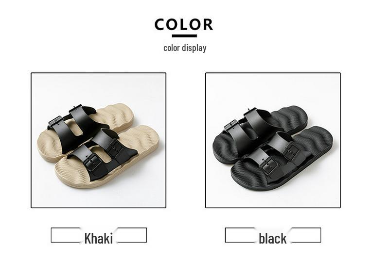 Men's Non-Slip EVA Summer Outdoor Fashion Slippers - Big Size, One-Strap Massage, Perfect for Bath or Home Use