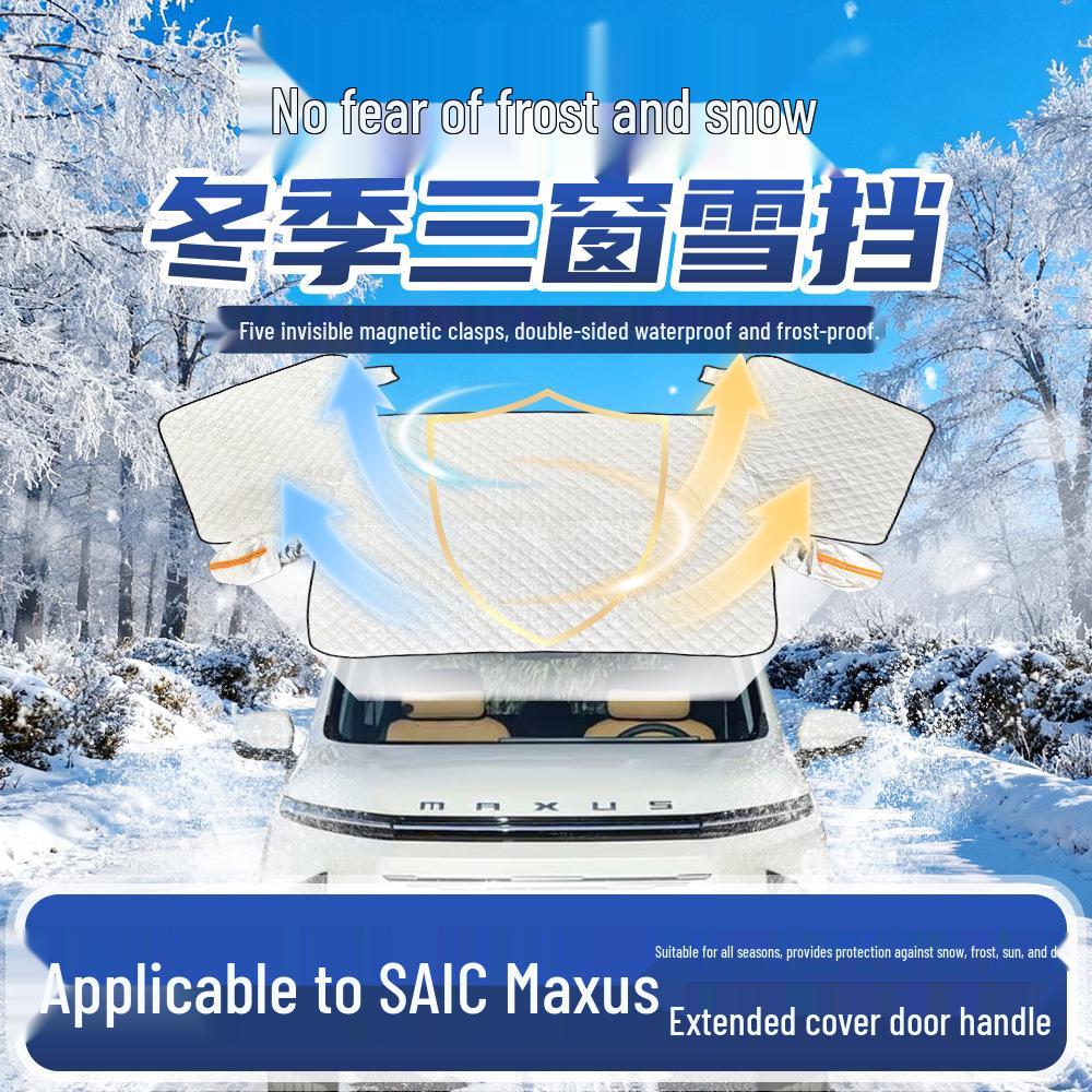 

Compatible with SAIC Maxus vehicles: windshield heat insulation, sunshade, antifreeze, snow protection, and frost prevention. Star X