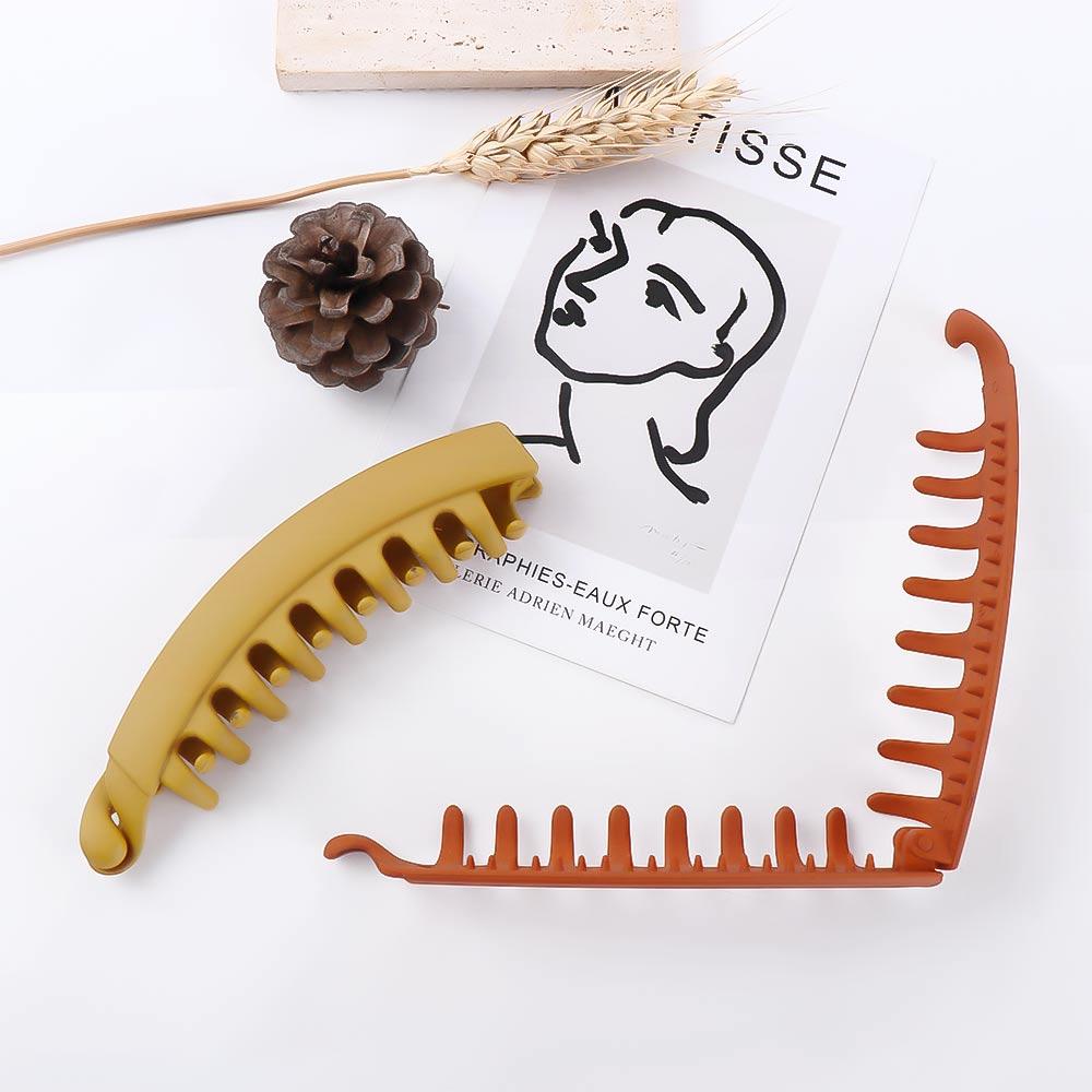 Gift Women Hairpins Frosted Solid Color Hair Clips Hair Claws Banana Clip Ponytail Holder