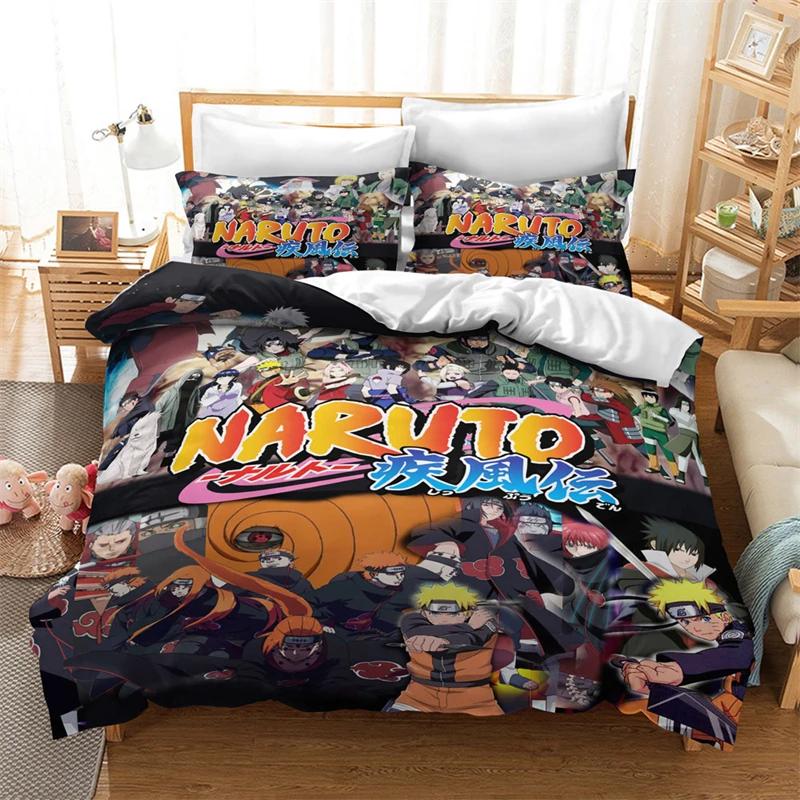Japan Anime Red Cloud Bedding Set 3d Printed Duvet Cover Sets Pillowcase Twin Full Queen King Size Akatsuki Comforter Cover Sets