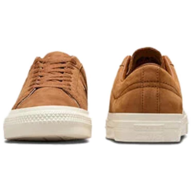 Converse Cons One Star Pro Nubuck Fashion Non-slip Waterproof Low-top Skate Shoes Unisex Brown