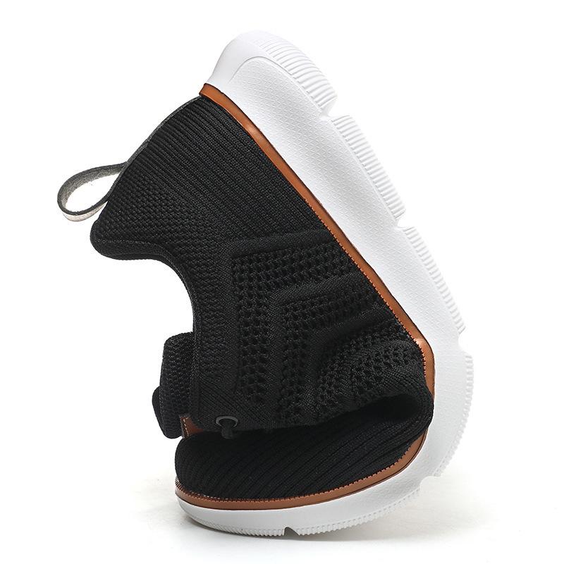 2024 Plus Size Men's Flyknit Mesh Casual Sports Shoes - New Style Running & Travel Soft Sole Sneakers