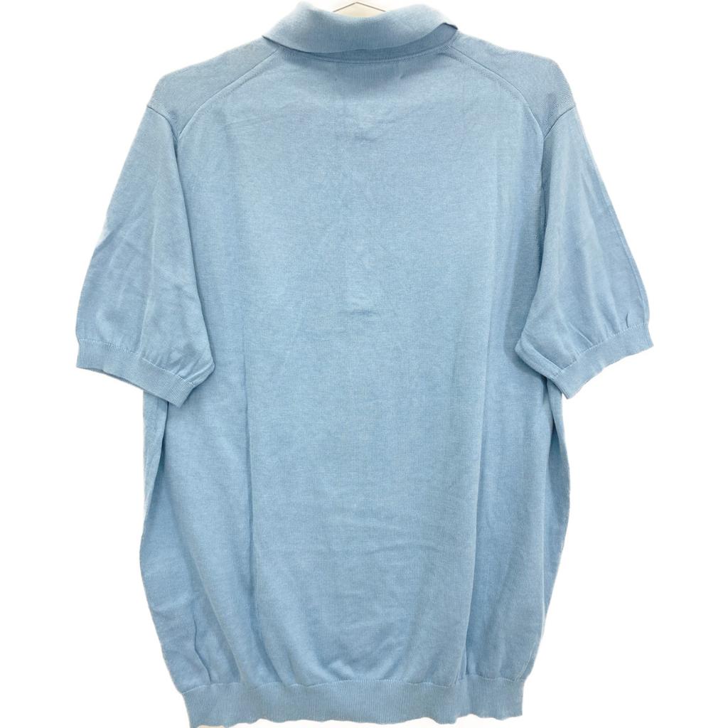 TOMORROWLAND [Excellent Condition] 61-02-22-02011 Silk Cotton Knit Polo Shirt/ tops M blueUsed