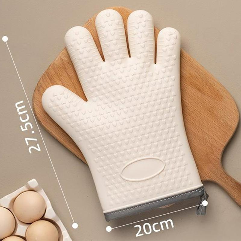 Thickened Anti-Scald Silicone Heat Resistant Hand Cover Anti-Slip Heat Insulation Oven Mitts Portable Protect Gloves For Kitchen