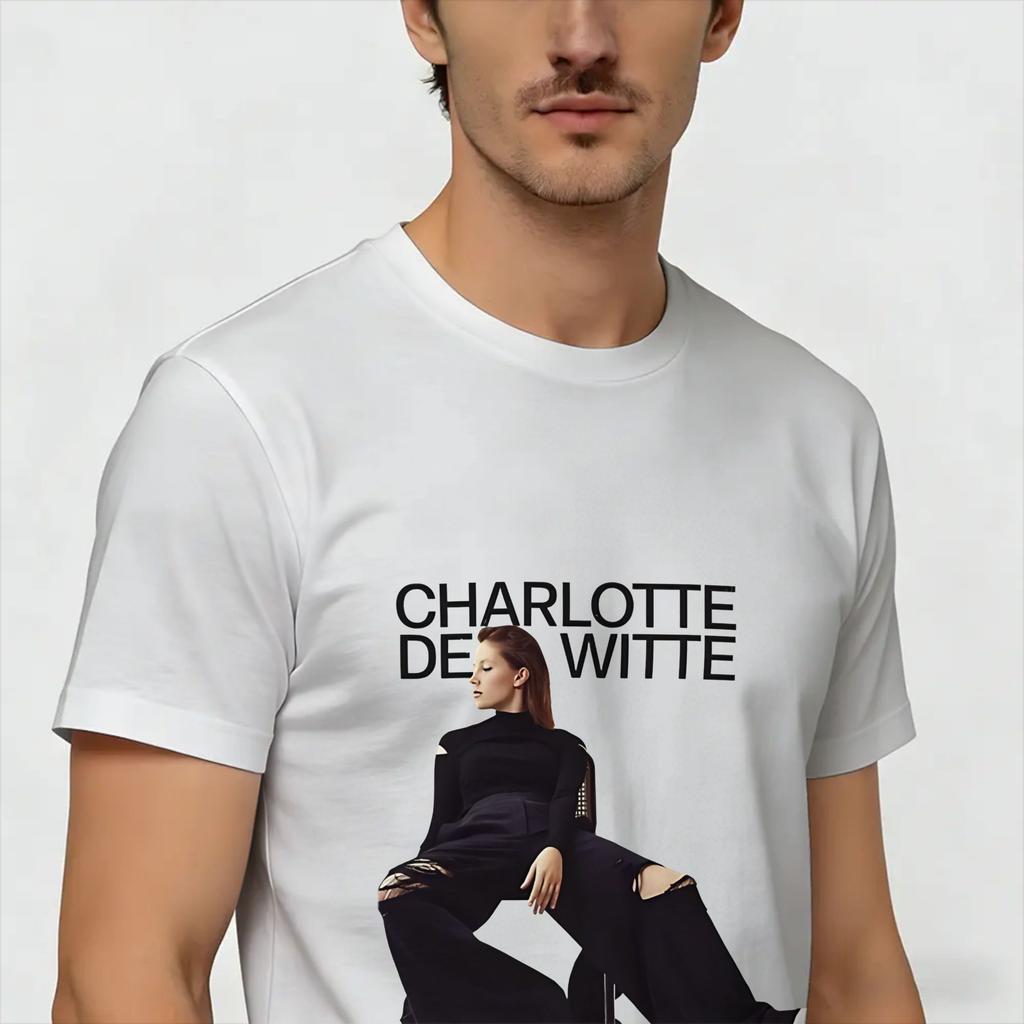 Charlotte De Witte Cotton TShirt For Unisex Summer Awesome T Shirts Crewneck Trendy Cool Tees Oversize Pattern Clothes